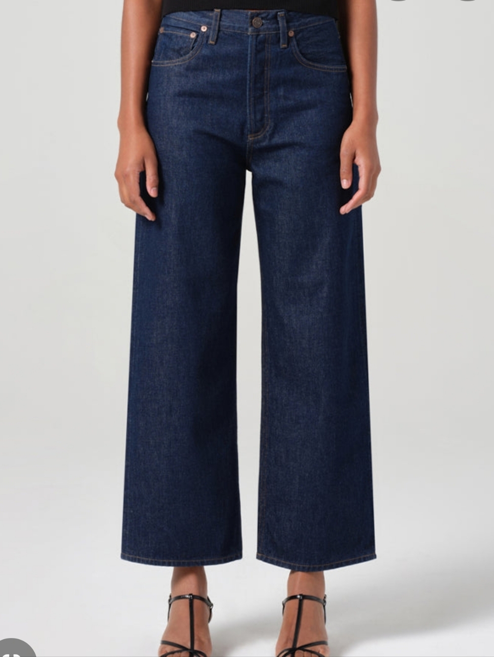 Agolde Deep Indigo High-Rise Straight Leg Jeans